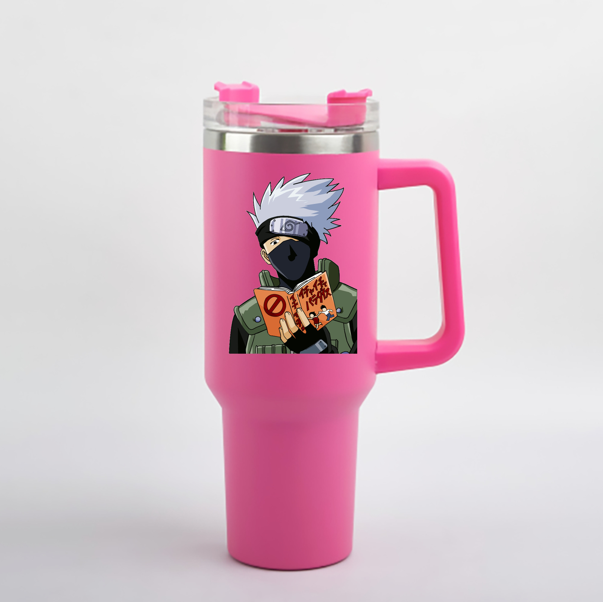 （画像用） NARUTO -ナルト- はたけ カカシ Hatake Kakashi 1200mL車用タンブラー - クリスタルステッカー（プラスチックストロー付き）